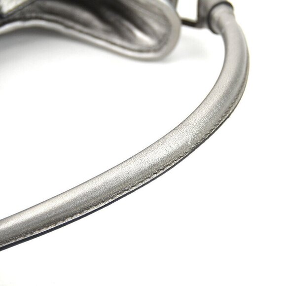 Auth BURBERRY Shoulder Bag Metallic Gray/Beige Leather/Canvas - e59932a - Picture 8 of 16